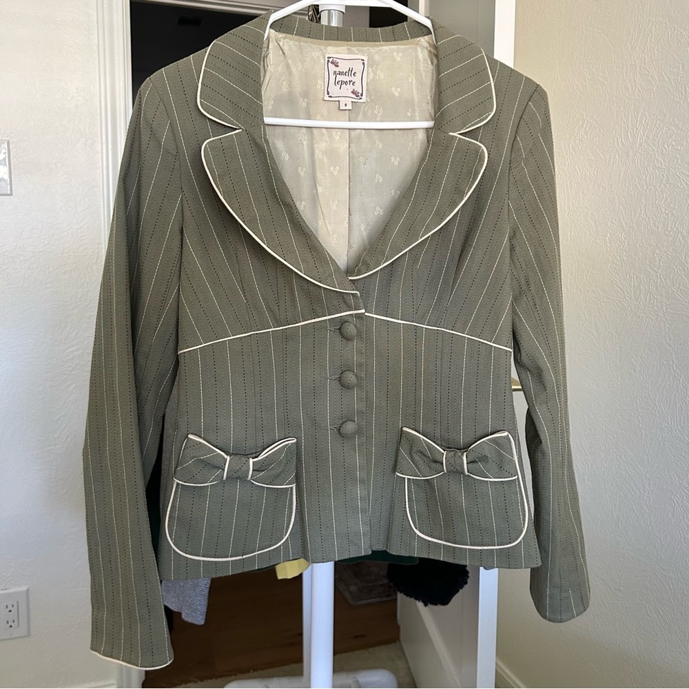 RARE Nanette Lepore Bow Blazer Jacket